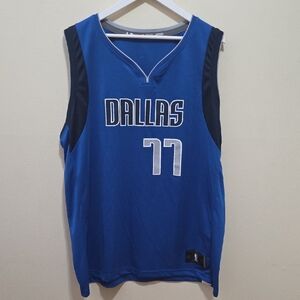 Luka Doncic Men's 2XL Fanatics Blue NBA Basketball Dallas Mavericks Jersey